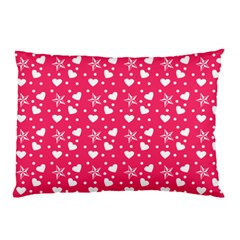 Hearts And Star Dot Pink Pillow Case