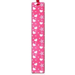 Hearts And Star Dot Pink Large Book Marks