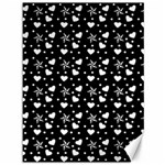 Hearts And Star Dot Black Canvas 36  x 48   35.26 x46.15  Canvas - 1