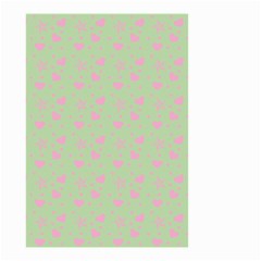 Hearts And Star Dot Green Small Garden Flag (two Sides)