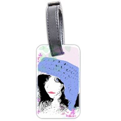 Girl With Hat Luggage Tags (two Sides)