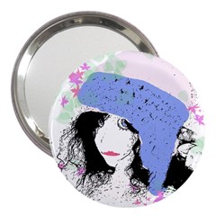 Girl With Hat 3  Handbag Mirrors