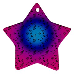 Pink Music Blue  Moon Ornament (star)