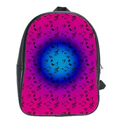 Pink Music Blue  Moon School Bag (large)