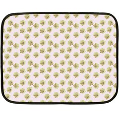 Antique Flowers Pink Double Sided Fleece Blanket (mini) 