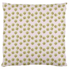 Antique Flowers Pink Large Cushion Case (one Side)