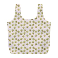 Antique Flowers Pink Full Print Recycle Bag (l)