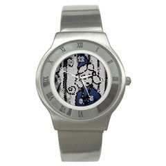 Pixie Girl Stained Glass Stainless Steel Watch by snowwhitegirl