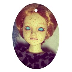 Freckley Boy Ornament (oval)