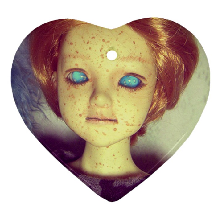 Freckley Boy Heart Ornament (Two Sides)