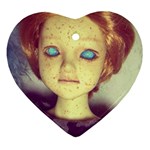 Freckley Boy Heart Ornament (Two Sides) Back