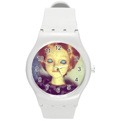 Freckley Boy Round Plastic Sport Watch (m) by snowwhitegirl