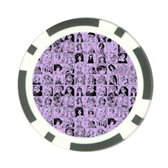 Lilac Yearbok Poker Chip Card Guard