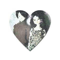 Dolls Stained  Glass Heart Magnet by snowwhitegirl