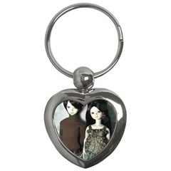 Dolls In The Grass Key Chains (heart)  by snowwhitegirl