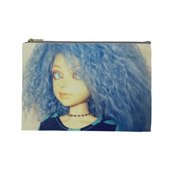 Blue Hair Boy Cosmetic Bag (large) by snowwhitegirl