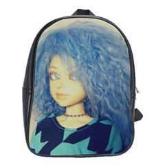 Blue Hair Boy School Bag (large)