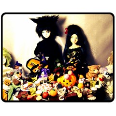 Old Halloween Photo Fleece Blanket (medium)  by snowwhitegirl