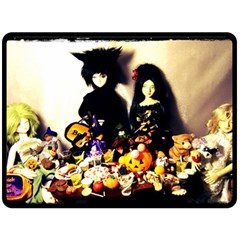 Old Halloween Photo Double Sided Fleece Blanket (large) 