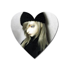 Black Angel Heart Magnet by snowwhitegirl