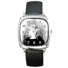 Girl Square Metal Watch