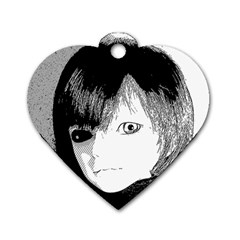 Boy Dog Tag Heart (two Sides) by snowwhitegirl