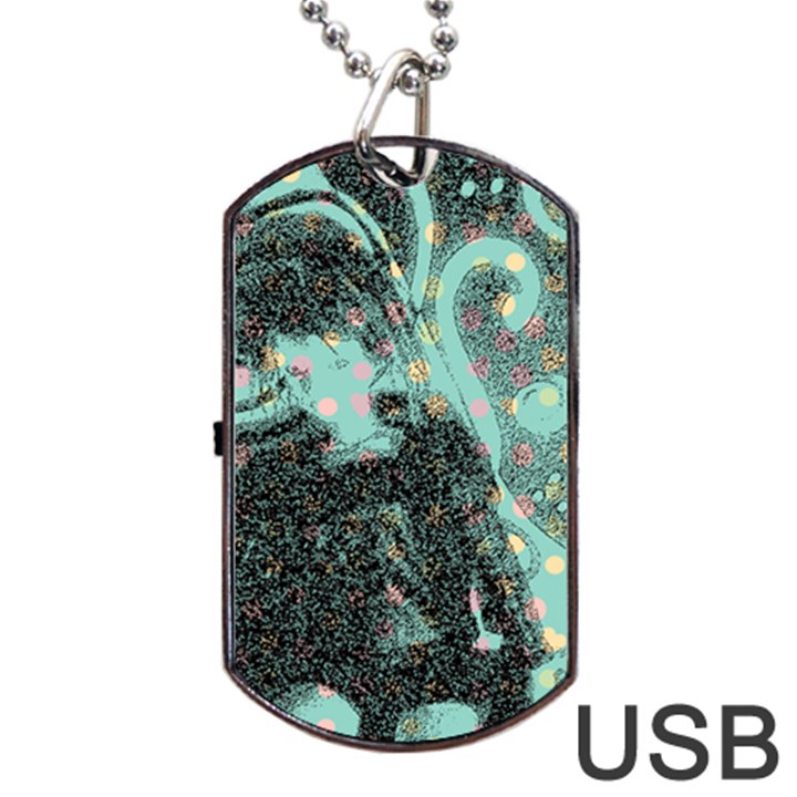 Grainy Angelica Dog Tag USB Flash (One Side)