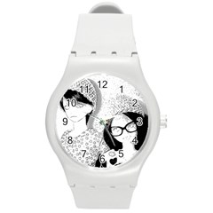 Twins Round Plastic Sport Watch (m)