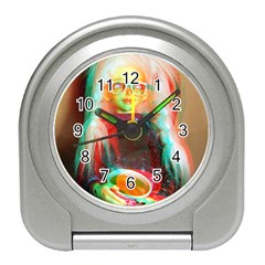 Eating Lunch 3d Travel Alarm Clock