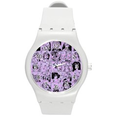 Lilac Yearbook 1 Round Plastic Sport Watch (m) by snowwhitegirl