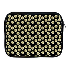 Antique Flowers Black Apple Ipad 2/3/4 Zipper Cases