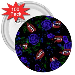 Blue Rose Vampire 3  Buttons (100 Pack)  by snowwhitegirl