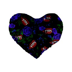 Blue Rose Vampire Standard 16  Premium Heart Shape Cushions by snowwhitegirl