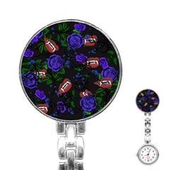 Blue Rose Vampire Stainless Steel Nurses Watch by snowwhitegirl