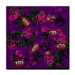 Purple  Rose Vampire Tile Coasters by snowwhitegirl