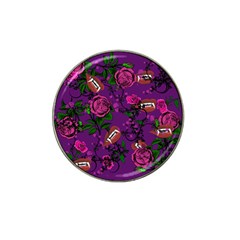 Purple  Rose Vampire Hat Clip Ball Marker by snowwhitegirl