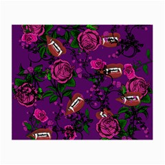 Purple  Rose Vampire Small Glasses Cloth (2-side) by snowwhitegirl
