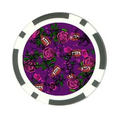 Purple  Rose Vampire Poker Chip Card Guard (10 Pack) by snowwhitegirl