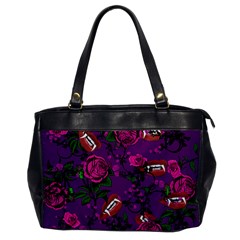 Purple  Rose Vampire Oversize Office Handbag