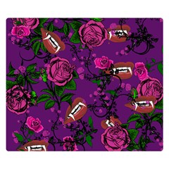 Purple  Rose Vampire Double Sided Flano Blanket (small) 