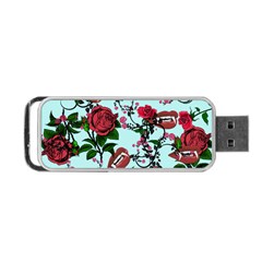 Light Blue Rose Vampire Portable Usb Flash (one Side) by snowwhitegirl