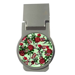 Green Rose Vampire Money Clips (round) 