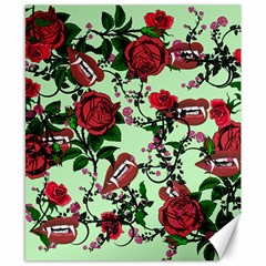 Green Rose Vampire Canvas 8  X 10 