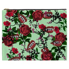 Green Rose Vampire Cosmetic Bag (xxxl)