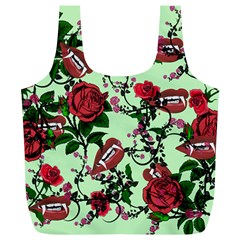 Green Rose Vampire Full Print Recycle Bag (xl)