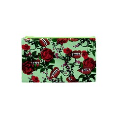 Green Rose Vampire Cosmetic Bag (xs) by snowwhitegirl