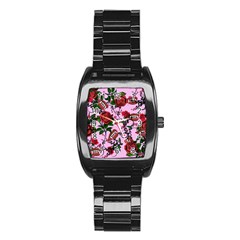 Pink Rose Vampire Stainless Steel Barrel Watch