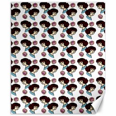 Redhead Girl Pattern Canvas 8  X 10 