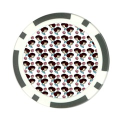 Redhead Girl Pattern Poker Chip Card Guard (10 Pack)