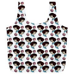 Redhead Girl Pattern Full Print Recycle Bag (xl)